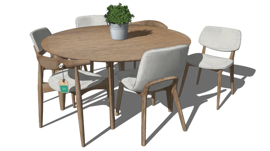 Mesa y silla de comedor