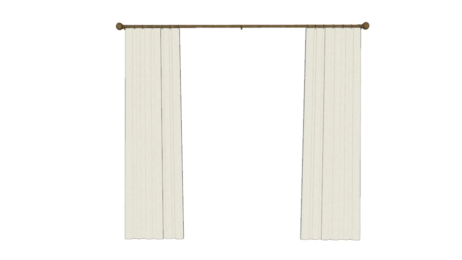 Curtains w/ curtain rod