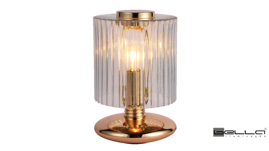 Abajur Tule HM014G - Bella Iluminação