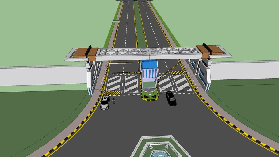 Modern City Entrance