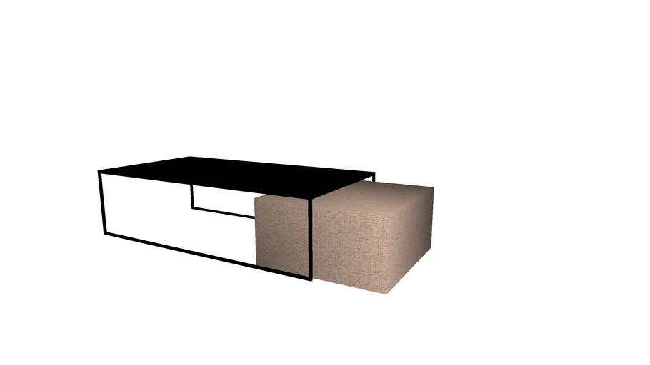 Coffee Table & Ottoman Combo