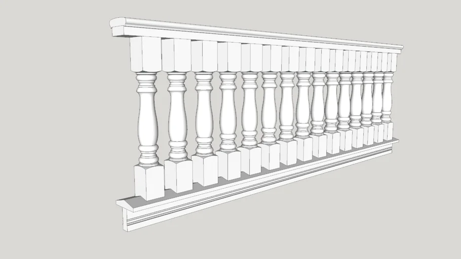 "Classic" Porch Balustrade: 6" rail, 3 1/2" spindles by American Porch LLC