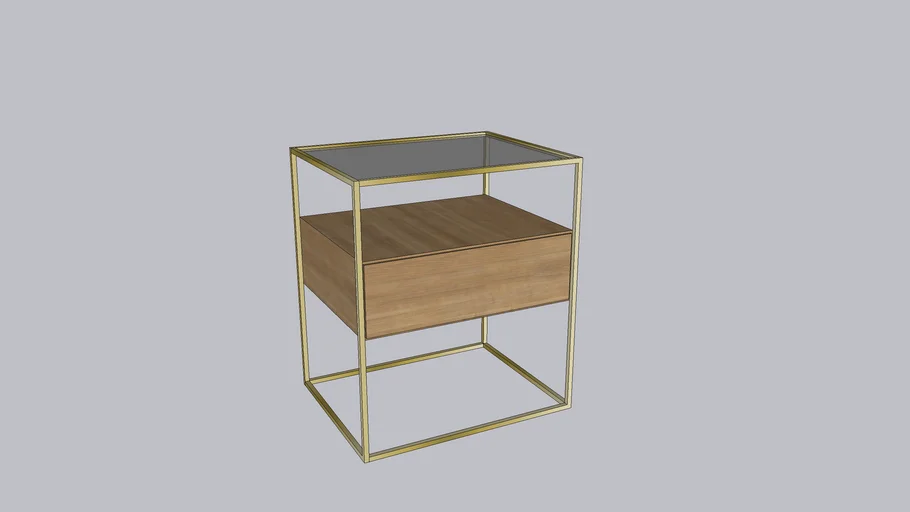 Table de chevet laiton