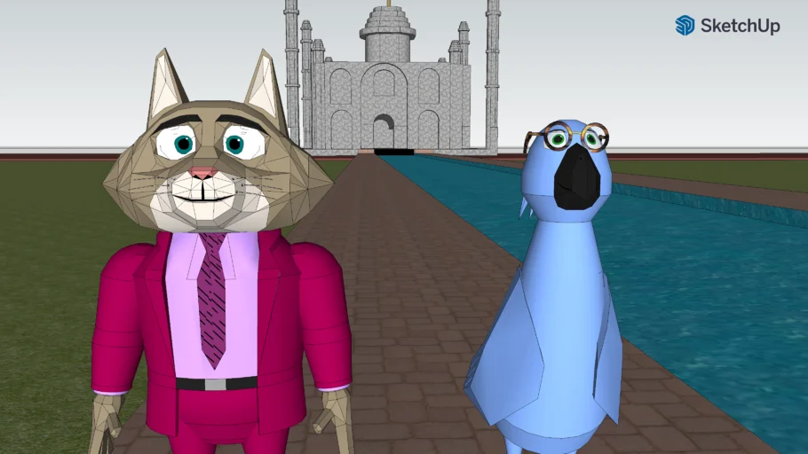 Elliot and Wordsworth at Taj Mahal