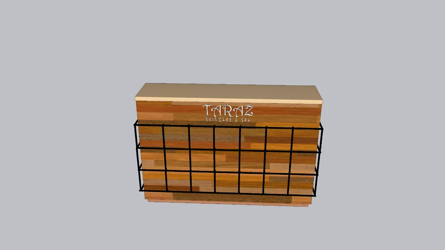 Metal rods & Wood Reception Desk