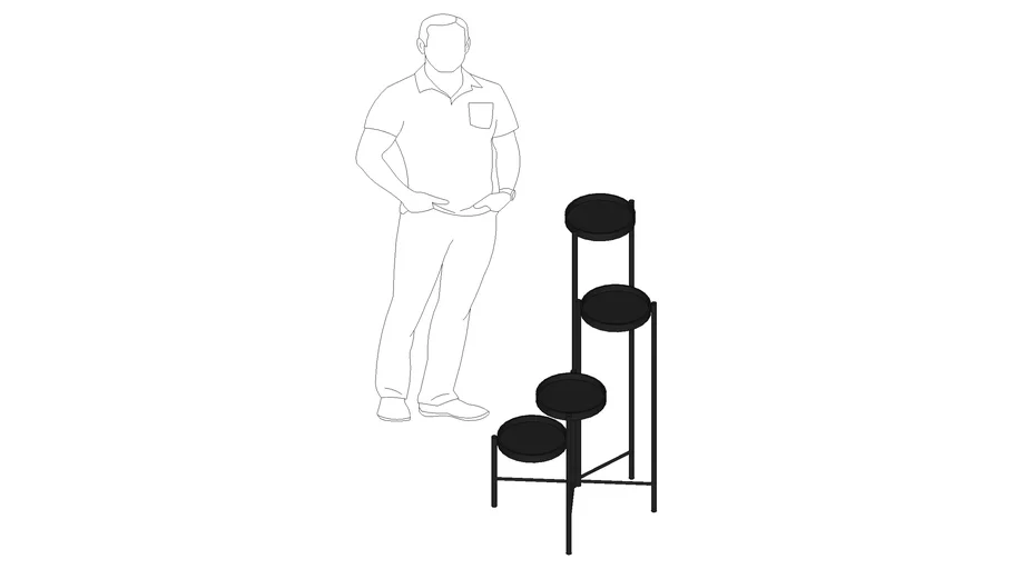 4-Tier Metal Plant Stand