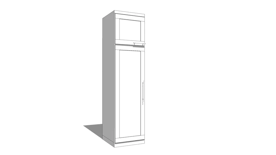 Single white wardrobe - default materials only