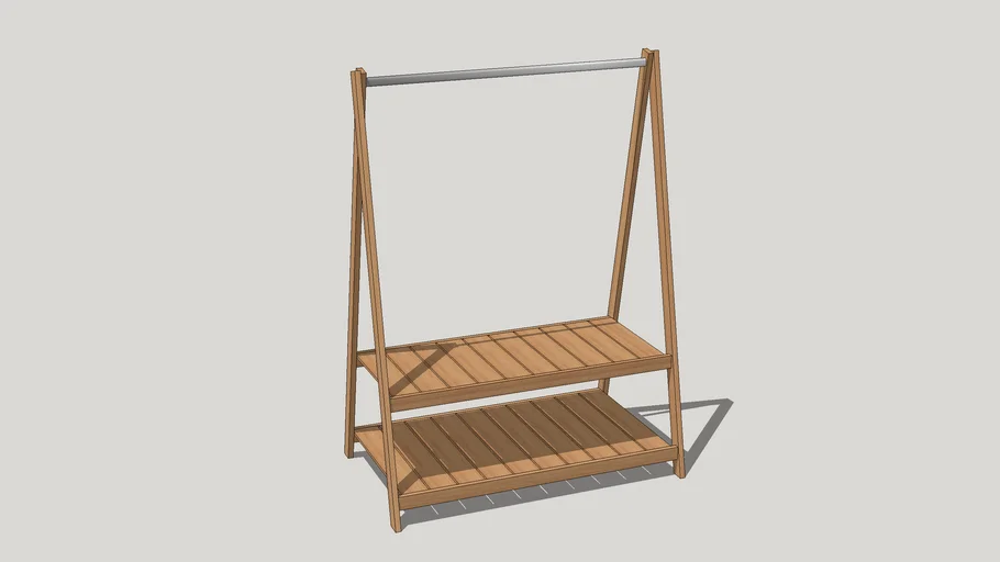 Sapateira e cabideiro rústico 