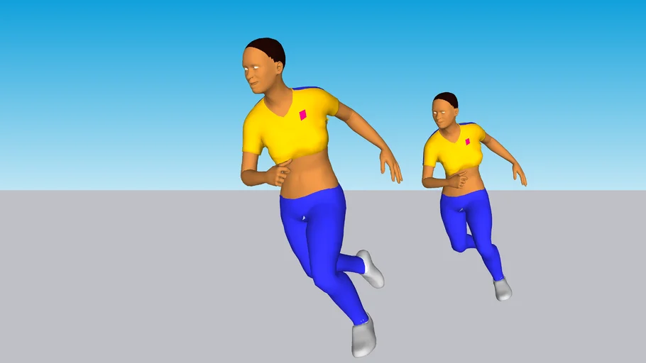 3d woman sport