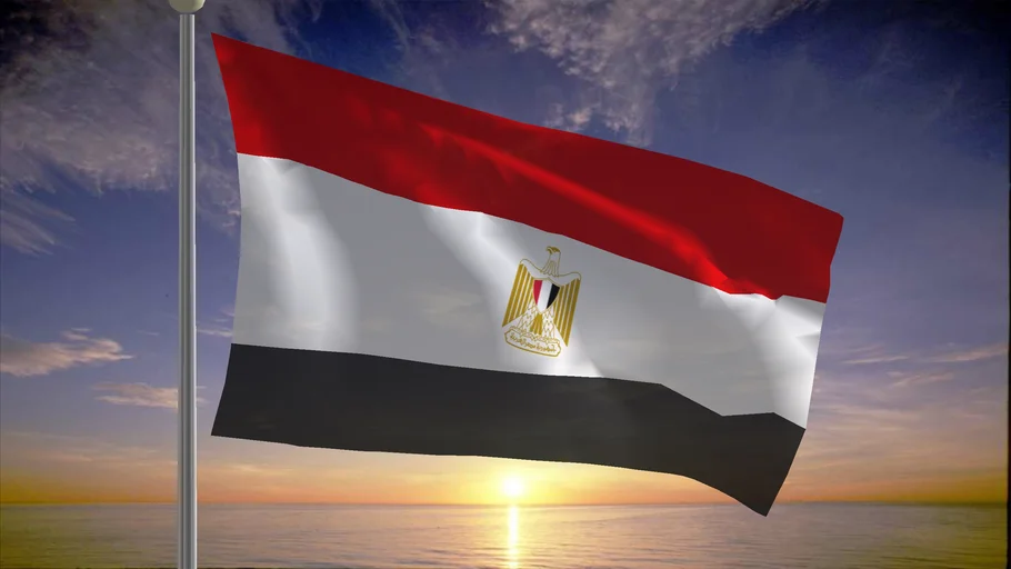 Egypt flag علم جمهورية مصر العربية 
