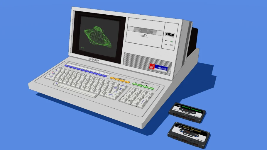 SHARP Personal Computer MZ-80B (1981:Japan) | 3D Warehouse