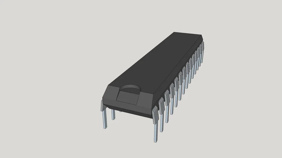 Integrated Circuit PDIP 28 pins | 3D Warehouse