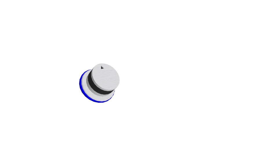 Grill Knob with Blue Light Bezel