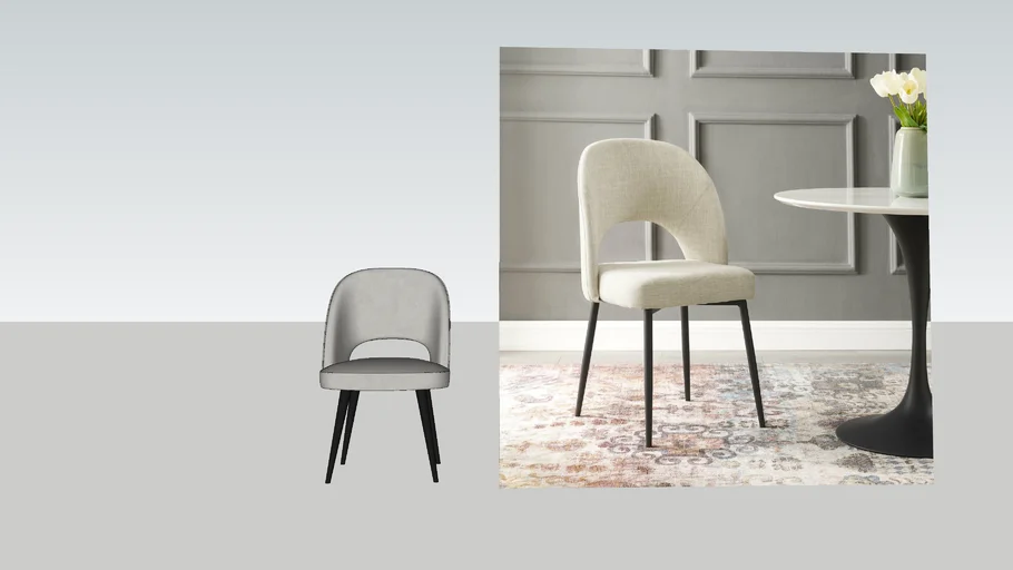 LEXMOD - Rouse Upholstered Fabric Dining Side Chair