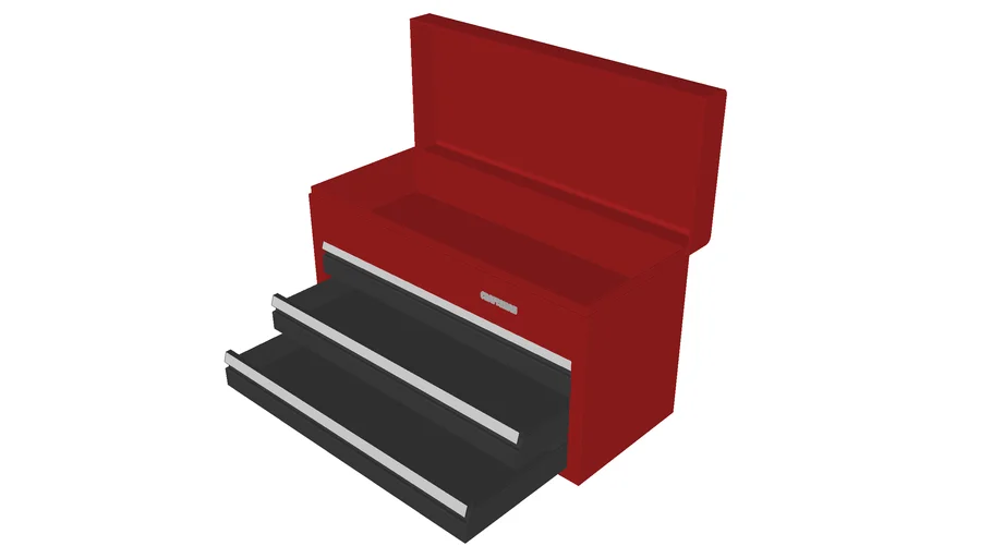 Simple Craftsman Toolbox 3 drawer