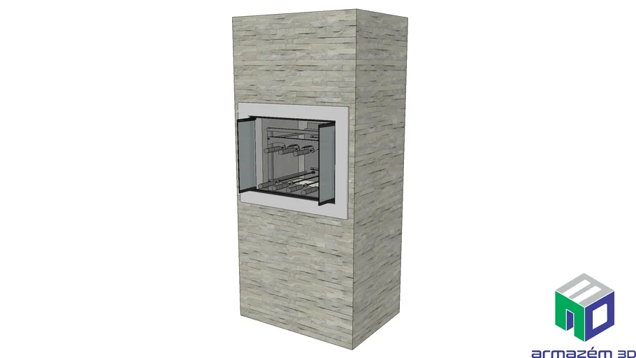 KIT CHURRASQUEIRA ROTATIVA PREMIUM - PORTA TÉRMICA DE EMBUTIR - PERFIL PRETO - VIDRO BRONZE