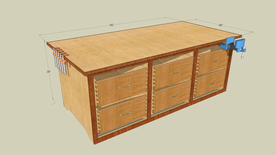Workbench, large solid and good flatness | 3D Warehouse