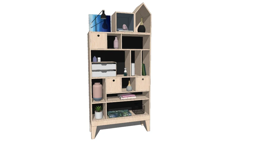 Pastel Modern Bookshelf
