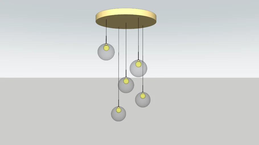 Lampara de techo de globos