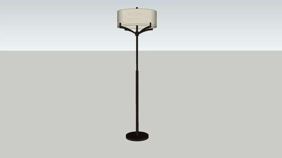 Franklin Iron Works™ Tremont Floor Lamp with Burlap Shade - Style # 2J445