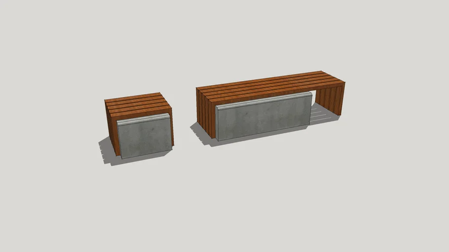 Timber and Concrete seats