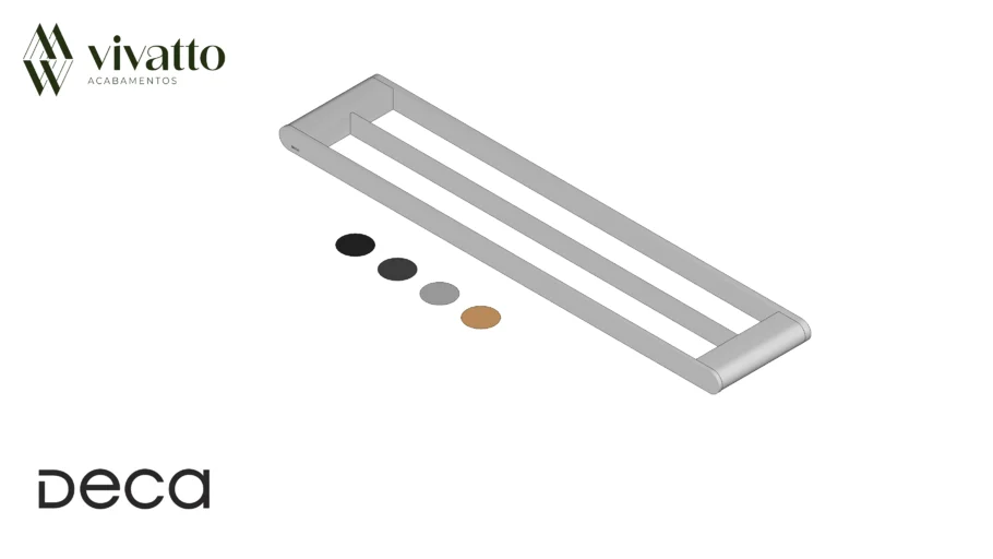 Porta Toalha Barra Dupla 60cm Versa - Deca Metais