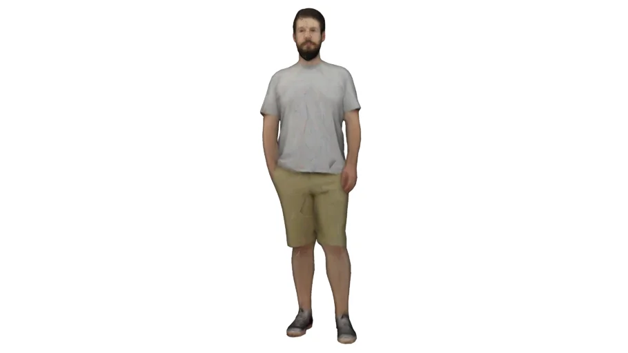 3d man standing lowpoly