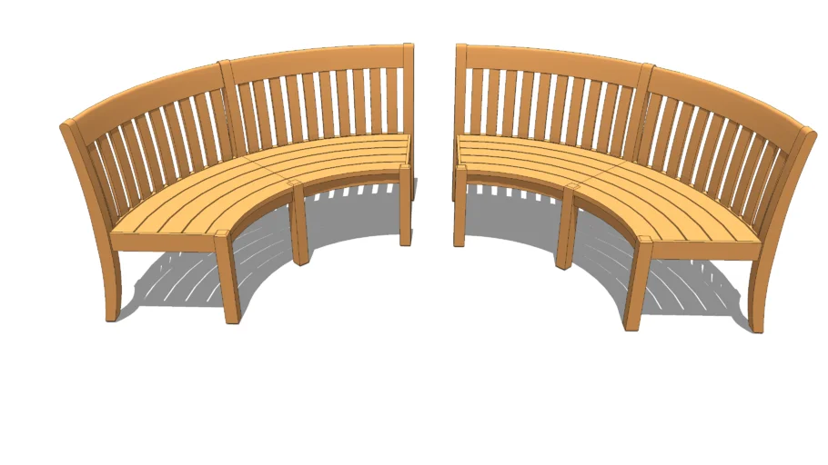 Curved garden benches
