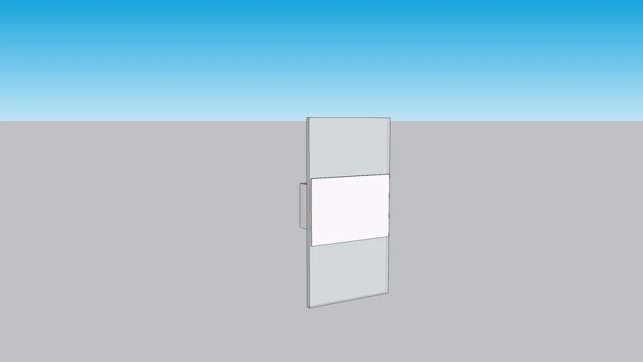 ARANDELA RETANGULAR EXTERNO 25X13X5,3CM ALUMÍNIO E ACRÍLICO BRANCO - PORTOFINO AR1870