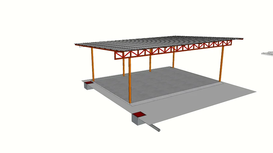 โรงจอดรถยนต์ 9x6 m. พร้อมระบบระบายน้ำ