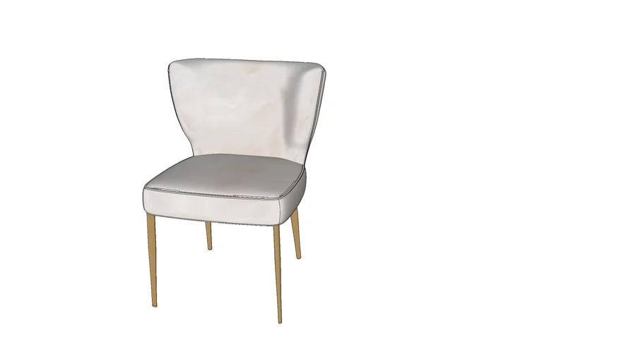 Chaise Wayne NV Gallery Pieds Laiton