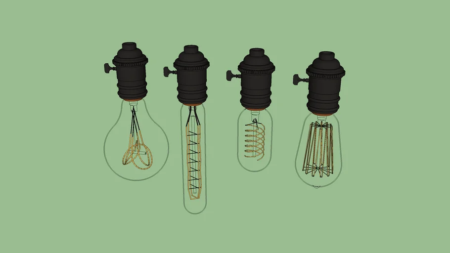 Edison lamp high poly ] | 3D Warehouse
