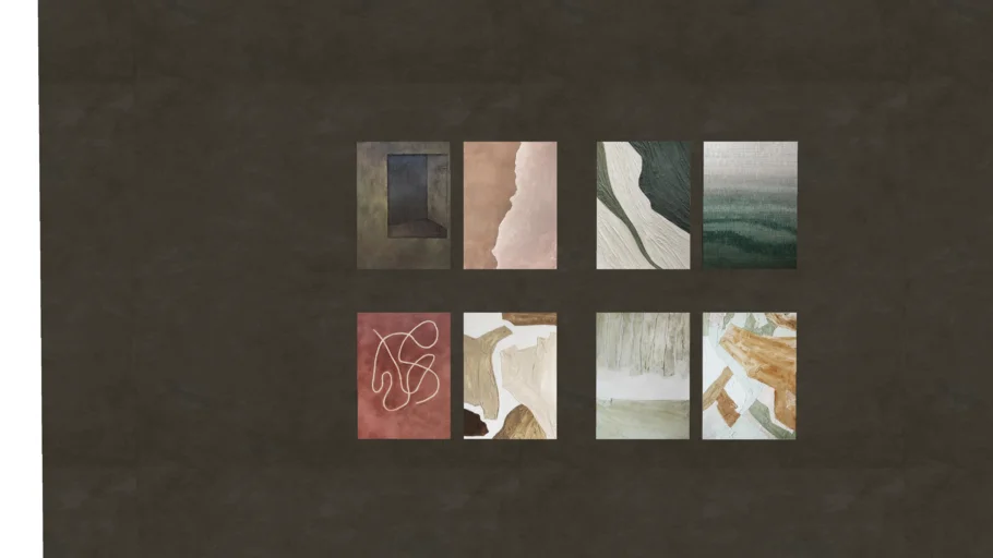 抽象掛畫組合-Abstract painting combination