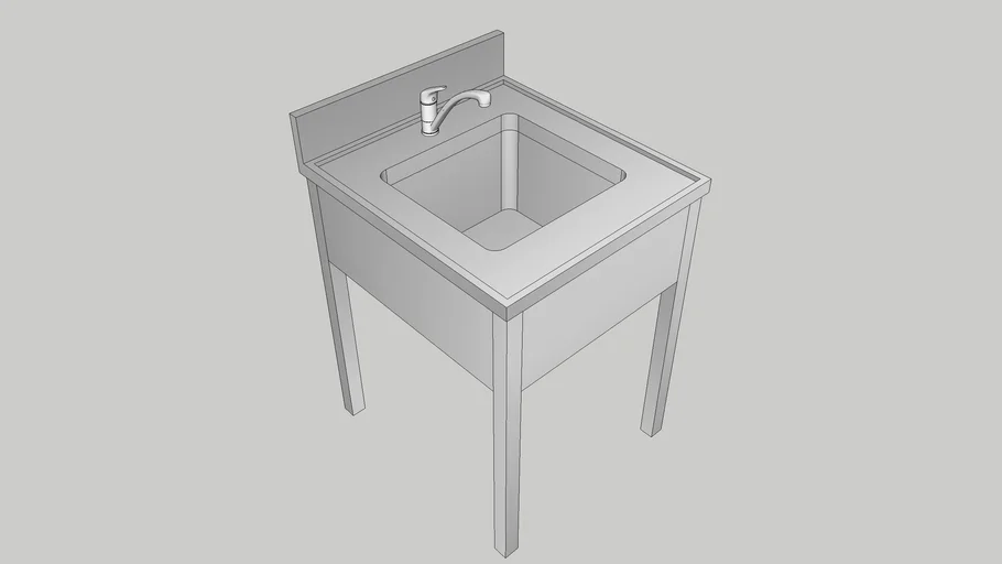 Hand Wash Basin | 3D Model for Restaurants & Food Service