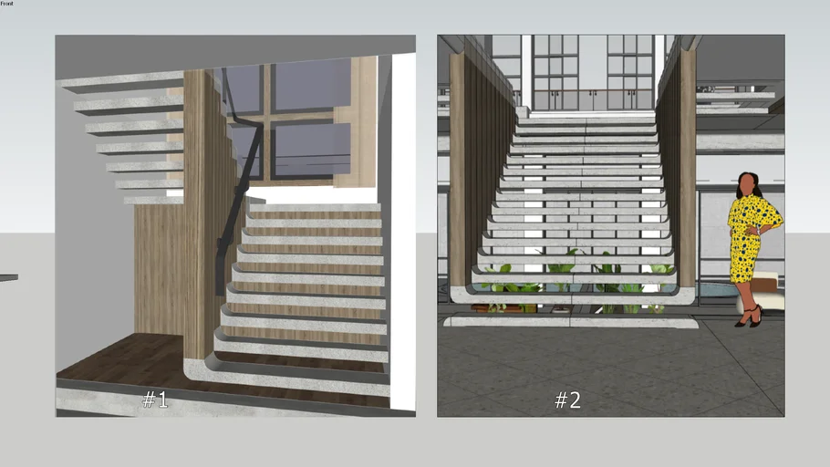 Suspended Staircase - Floating Staircase - Grand Staircase - Modern Stairs - Curved Staircase