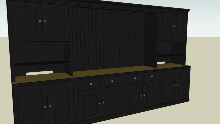 wall built-in bookcases