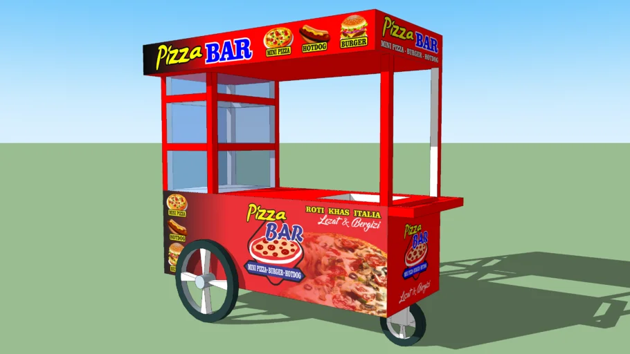 Gerobak serbaguna pizza burger hotdog