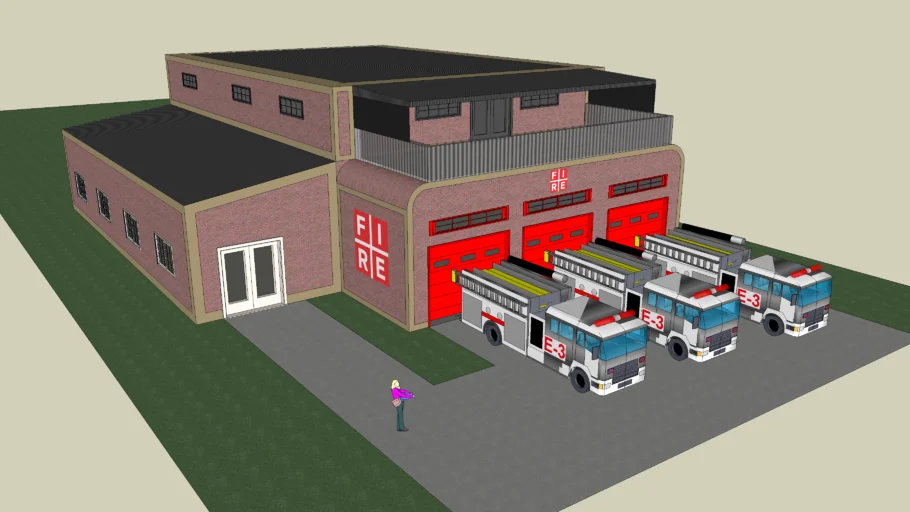 America Style  Fire Station