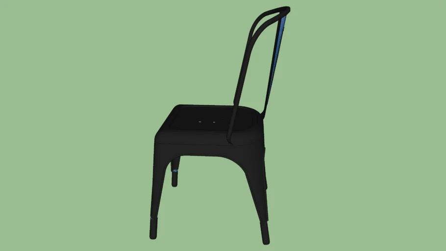 Chair Black and Metal
