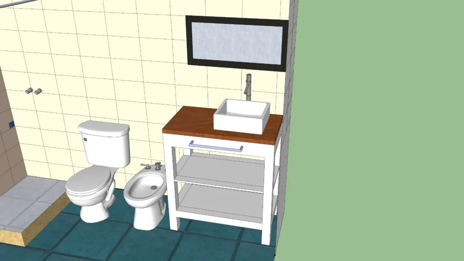 Baño con muebles