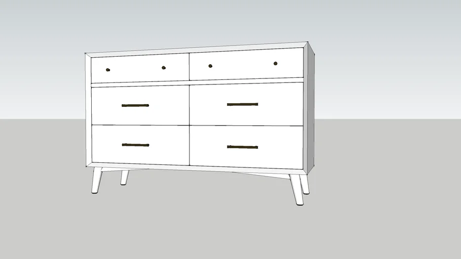 West Elm Mid Century Six Drawer Dresser