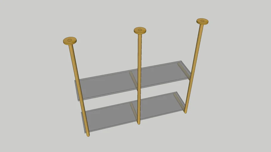 Glass Brass Shelves