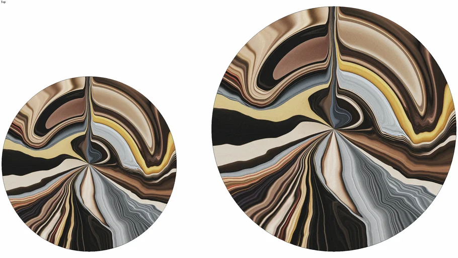 Moooi Carpets Liquid Layers Ara Round by Claire Vos