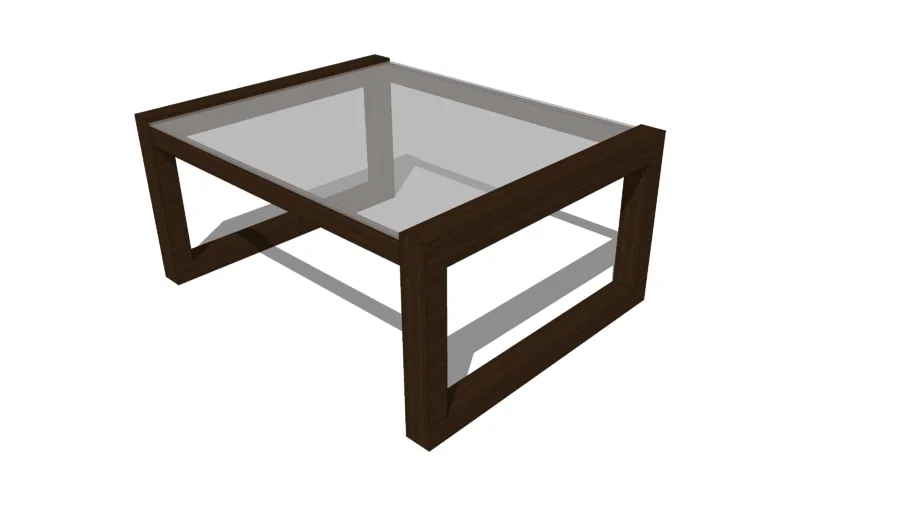 Glass top coffee table