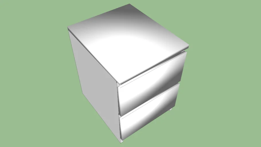 IKEA MALM Chest 2 Drawers white