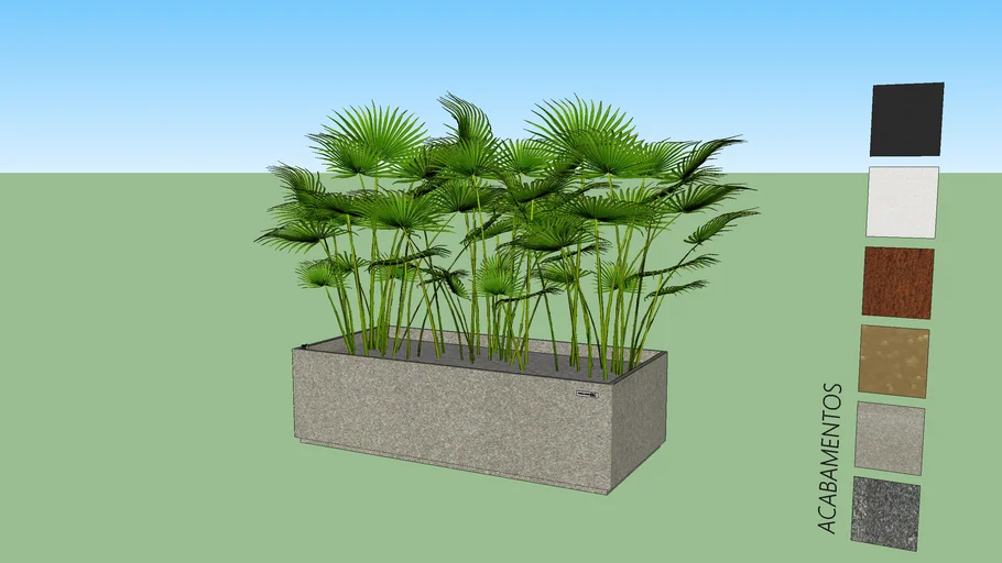 8308_Floreira Auto Irrigável PS01 Palmeira Leque - Vertical Garden.skp
