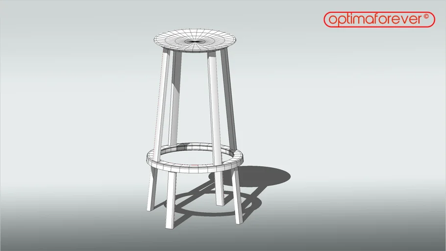 Hay Revolver Bar stool high 77cm - Model - 3D Warehouse