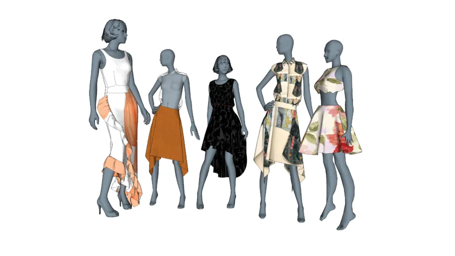Fashion model 假人模型 www.1skp.com