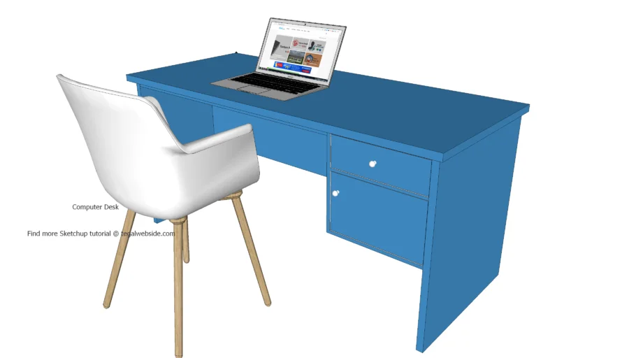furniture Computer desk baby blue