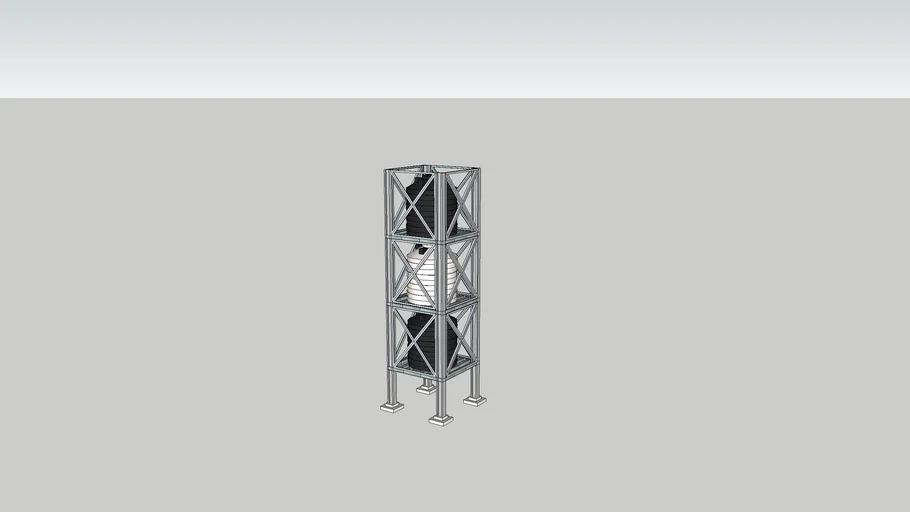plastic overhead tank with stand 